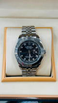 Premium Day Date Two Tone Black Dial Watch